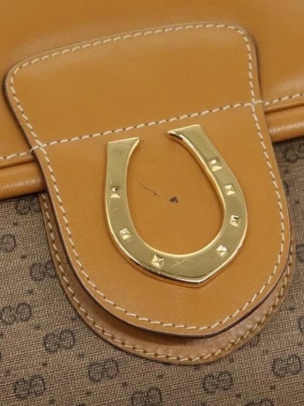 GUCCI Micro GG Supreme Shoulder Bag PVC Beige Gold 001 115 1199 Auth ep7488 - Picture 8 of 16